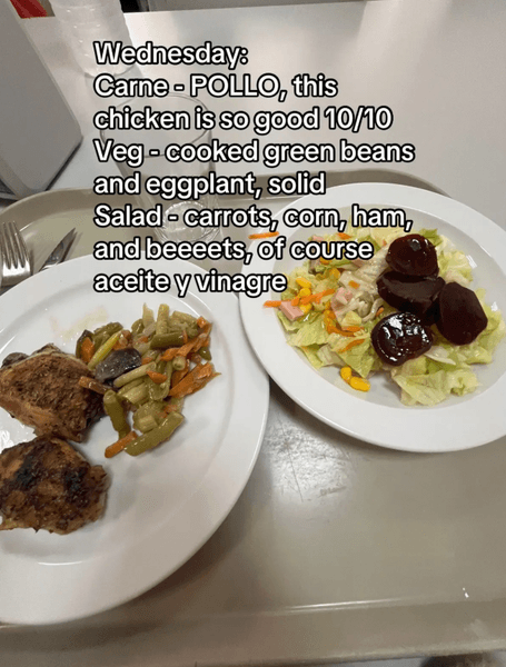 Еда в школе Обед в Испании